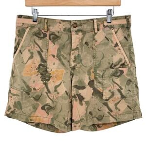 Anthropologie Hei Hei The Wanderer Womens Size 31 Camo Utility Shorts Summer